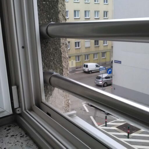 Nerezové zábradlí do okna